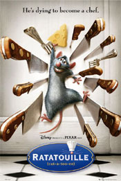  Movie poster of Ratatouille.