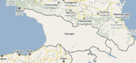  Screenshot of Google Maps showing no data for Georgia.