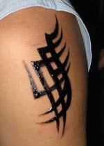  Abstract henna tattoo.