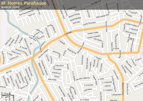  OpenStreetMap map of eastern BF Homes Parañaque.