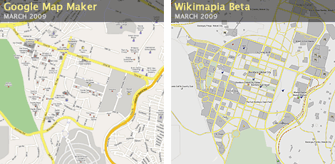 Bonifacio Global City in Google Map Maker and Wikimapia Beta.