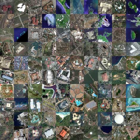  Mosaic of the thumbnail pictures of the first 100 sights in Vista Pinas.