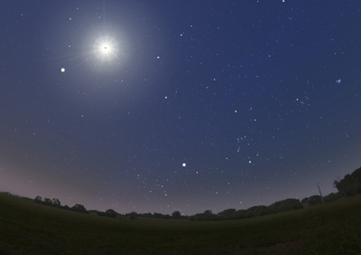  Screenshot of Stellarium showing a realistic total solar eclipse.