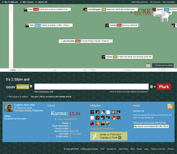  Screenshot of my Plurk profile page.